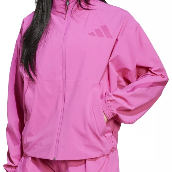 NWT Red Adidas ZNE Jacket  Zip Hood L - Picture 4 of 4